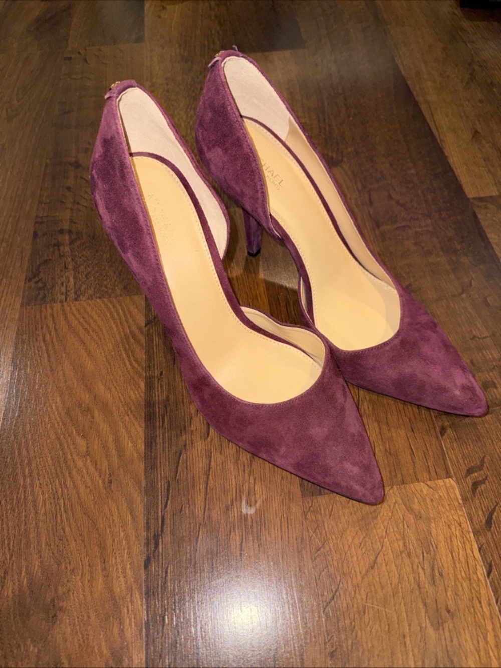 Michael Kors Plum Colored Suede Pointed Toe Pumps size 8.5